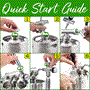 Pyle - PKBRTP100.5 , Kitchen & Cooking , Fridges & Coolers , NutriChef Pressurized Growler Tap System - Stainless Steel Mini Keg Dispenser Portable Kegerator Kit - Co2 Pressure Regulator Keeps Carbonation for Craft Beer, Draft and Homebrew - PKBRTP100.5 (128oz)