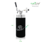 Pyle - pkbrtp100 , Kitchen & Cooking , Fridges & Coolers , NutriChef Pressurized Growler Tap System - Stainless Steel Mini Keg Dispenser Portable Kegerator Kit - Co2 Pressure Regulator Keeps Carbonation for Craft Beer, Draft and Homebrew - PKBRTP100 (128oz)