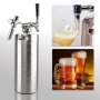 Pyle - pkbrtp100 , Kitchen & Cooking , Fridges & Coolers , NutriChef Pressurized Growler Tap System - Stainless Steel Mini Keg Dispenser Portable Kegerator Kit - Co2 Pressure Regulator Keeps Carbonation for Craft Beer, Draft and Homebrew - PKBRTP100 (128oz)