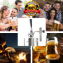 Pyle - pkbrtp100 , Kitchen & Cooking , Fridges & Coolers , NutriChef Pressurized Growler Tap System - Stainless Steel Mini Keg Dispenser Portable Kegerator Kit - Co2 Pressure Regulator Keeps Carbonation for Craft Beer, Draft and Homebrew - PKBRTP100 (128oz)