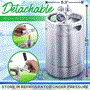 Pyle - PKBRTP99 , Kitchen & Cooking , Fridges & Coolers , Homebrew Double Wall Mini Keg Beer Dispenser - 64 oz. Double Wall Mini Keg with Cap Spear, Metal Tap CO2 Aluminum Regulator System