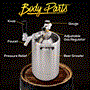 Pyle - PKBRTP99 , Kitchen & Cooking , Fridges & Coolers , Homebrew Double Wall Mini Keg Beer Dispenser - 64 oz. Double Wall Mini Keg with Cap Spear, Metal Tap CO2 Aluminum Regulator System