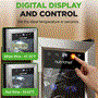 Pyle - PKCWC12 , Kitchen & Cooking , Fridges & Coolers , Home Wine Cooler Fridge - Smart Wine Cooler Chilling Refrigerator with Digital Touchscreen Control, Adjustable Temp (12 Bottle Storage Capacity)