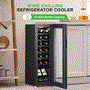 Pyle - PKCWC140 , Kitchen & Cooking , Fridges & Coolers , Wine Chilling Refrigerator Cellar - Single-Zone Wine Cooler/Chiller, Digital Touch Button Control with Air Tight Seal, Contains Placement for Standing Bottles (14 Bottle Storage Capacity)