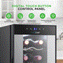 Pyle - PKCWC140 , Kitchen & Cooking , Fridges & Coolers , Wine Chilling Refrigerator Cellar - Single-Zone Wine Cooler/Chiller, Digital Touch Button Control with Air Tight Seal, Contains Placement for Standing Bottles (14 Bottle Storage Capacity)