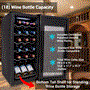 Pyle - PKCWC18 , Kitchen & Cooking , Fridges & Coolers , Wine Chilling Refrigerator Cellar - Digital Touch Button Control with Air Tight Seal, Contains Placement for Standing Bottles (18 Bottle Storage Capacity)