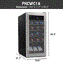 Pyle - PKCWC18 , Kitchen & Cooking , Fridges & Coolers , Wine Chilling Refrigerator Cellar - Digital Touch Button Control with Air Tight Seal, Contains Placement for Standing Bottles (18 Bottle Storage Capacity)