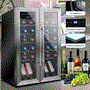 Pyle - PKCWC24 , Kitchen & Cooking , Fridges & Coolers , Wine Chilling Refrigerator Cellar - Dual-Zone Wine Cooler/Chiller, Digital Touch Button Control with Air Tight Seal, Contains Placement for Standing Bottles (24 Bottle Storage Capacity)
