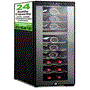 Pyle - PKCWCDS245 , Kitchen & Cooking , Fridges & Coolers , Wine Chilling Refrigerator Cellar - Dual-Zone Wine Cooler/Chiller, Digital Touch Button Control with Air Tight Seal, Contains Placement for Standing Bottles