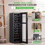 Pyle - PKCWCDS275 , Kitchen & Cooking , Fridges & Coolers , Wine Chilling Refrigerator Cellar - Dual-Zone Wine Cooler/Chiller, Digital Touch Button Control with Air Tight Seal, Contains Placement for Standing Bottles (27 Bottle Storage Capacity)