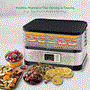 Pyle - PKFD32 , Kitchen & Cooking , Dehydrators & Steamers , Compact Digital Food Dehydrator - Countertop Food Preserver with Multi-Tier Stackable Trays (Stainless Steel)