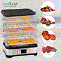 Pyle - PKFD32 , Kitchen & Cooking , Dehydrators & Steamers , Compact Digital Food Dehydrator - Countertop Food Preserver with Multi-Tier Stackable Trays (Stainless Steel)