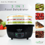 Pyle - pkfdsrc11bk , Kitchen & Cooking , Dehydrators & Steamers , 3-in-1 Dehydrator & Steamer Food Cooker (Black)