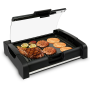 Pyle - AZPKGRIL45 , Kitchen & Cooking , Cooktops & Griddles , Electric Grill & Griddle Cooktop - Crepe Maker Hot Plate Cooktop with Glass Lid