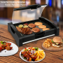 Pyle - AZPKGRIL45 , Kitchen & Cooking , Cooktops & Griddles , Electric Grill & Griddle Cooktop - Crepe Maker Hot Plate Cooktop with Glass Lid