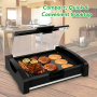 Pyle - AZPKGRIL45 , Kitchen & Cooking , Cooktops & Griddles , Electric Grill & Griddle Cooktop - Crepe Maker Hot Plate Cooktop with Glass Lid