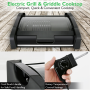 Pyle - AZPKGRIL45 , Kitchen & Cooking , Cooktops & Griddles , Electric Grill & Griddle Cooktop - Crepe Maker Hot Plate Cooktop with Glass Lid