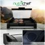 Pyle - AZPKGRIL45 , Kitchen & Cooking , Cooktops & Griddles , Electric Grill & Griddle Cooktop - Crepe Maker Hot Plate Cooktop with Glass Lid