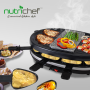 Pyle - pkgrst32 , Kitchen & Cooking , Cooktops & Griddles , Raclette Grill Two-Tier Party Cooktop Metal Grill Surface with Stone Plate