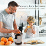 Pyle - PKJCR305 , Kitchen & Cooking , Juicers , Electric Juice Press - Orange Juicer Citrus Squeezer with Manual Juice Presser Handle (Stainless Steel)