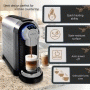 Pyle - PKNESPRESO70 , Kitchen & Cooking , Water & Tea Kettles , Espresso Machine & Milk Frother - Automatic Capsule Espresso Maker with Hot & Cold Milk Frother