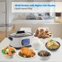 Pyle - pkpc45 , Kitchen & Cooking , Ovens & Cookers , Countertop Oven Multi-Cooker with Easy Crock Oven Cooking Presets, Sous Vide Mode, Digital Display (Stainless Steel)