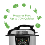Pyle - pkprc15 , Kitchen & Cooking , Ovens & Cookers , Electric Pressure Cooker with Adjustable Time Setting, Stainless Steel