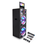 Pyle - PKRK215 , Sound and Recording , PA Loudspeakers - Cabinet Speakers , Bluetooth PA Loudspeaker Karaoke Entertainment Audio & Video System, Active Powered Speaker with Multimedia Disc Player with 10