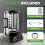 Pyle - PKRTVG34.6 , Kitchen & Cooking , Ovens & Cookers , Vertical Rotisserie Oven - Rotating Kebob Cooker