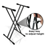 Pyle - PKS40 , Musical Instruments , Mounts - Stands - Holders , Sound and Recording , Mounts - Stands - Holders , Electronic Keyboard Stand - Digital Piano Keyboard Mount Holder, Height Adjustable