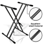 Pyle - PKS40 , Musical Instruments , Mounts - Stands - Holders , Sound and Recording , Mounts - Stands - Holders , Electronic Keyboard Stand - Digital Piano Keyboard Mount Holder, Height Adjustable