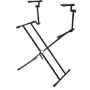 Pyle - PKS60 , Musical Instruments , Mounts - Stands - Holders , Sound and Recording , Mounts - Stands - Holders , Digital Electronic Keyboard Piano DJ Table Stand Mount Holder, Two Tier Design, Height Adjustable