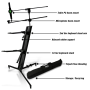 Pyle - pks75 , Musical Instruments , Mounts - Stands - Holders , Sound and Recording , Mounts - Stands - Holders , Dual Tier Keyboard/Piano Stand with Microphone & Tablet Mount Holders