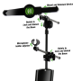 Pyle - pks75 , Musical Instruments , Mounts - Stands - Holders , Sound and Recording , Mounts - Stands - Holders , Dual Tier Keyboard/Piano Stand with Microphone & Tablet Mount Holders