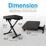 Pyle - PKST52 , Musical Instruments , Mounts - Stands - Holders , Sound and Recording , Mounts - Stands - Holders , Adjustable Padded Keyboard Bench - X-Style Bench with Three Holes on Each Leg, 4 Non-slip Rubber Feet