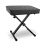 Pyle - PKST52 , Musical Instruments , Mounts - Stands - Holders , Sound and Recording , Mounts - Stands - Holders , Adjustable Padded Keyboard Bench - X-Style Bench with Three Holes on Each Leg, 4 Non-slip Rubber Feet