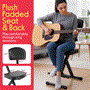 Pyle - pkst70 , Sound and Recording , Mounts - Stands - Holders , Musician & Performer Chair Seat Stool - Durable and Portable Stool with Height Adjustable Foot Rest, Seat, & Backrest