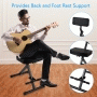 Pyle - PKST70 , Sound and Recording , Mounts - Stands - Holders , Musician & Performer Chair Seat Stool - Durable and Portable Stool with Height Adjustable Foot Rest, Seat, & Backrest
