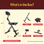 Pyle - pkst70 , Sound and Recording , Mounts - Stands - Holders , Musician & Performer Chair Seat Stool - Durable and Portable Stool with Height Adjustable Foot Rest, Seat, & Backrest