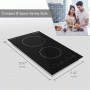 Pyle - PKSTIND52.5 , Kitchen & Cooking , Cooktops & Griddles , Dual Induction Cooktop - Double Countertop Burner with Digital Display, Adjustable Temp Settings