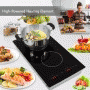 Pyle - PKSTIND52.5 , Kitchen & Cooking , Cooktops & Griddles , Dual Induction Cooktop - Double Countertop Burner with Digital Display, Adjustable Temp Settings
