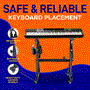 Pyle - PKSTZ88 , Musical Instruments , Heavy-Duty Keyboard Stand with Wheels - Digital/Electronic Piano Height Adjustable Stand with Locking Wheels