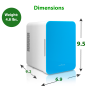 Pyle - PKTCEC5BL , Kitchen & Cooking , Fridges & Coolers , Electric Cooler & Warmer - Mini Fridge with Thermo Heating & Cooling Ability