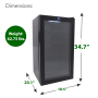 Pyle - PKTEBC85.5 , Kitchen & Cooking , Fridges & Coolers , Compact Beverage Fridge Cooler - Can Beverage Chiller Refrigerator (132 Can Capacity)