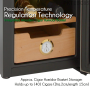 Pyle - pktecc40 , Kitchen & Cooking , Fridges & Coolers , 2-in-1 Wine Bottle Cellar Fridge with Cigar Cooler Humidor, Stainless Steel (6 Bottle Capacity)