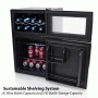 Pyle - PKTEWBC240 , Kitchen & Cooking , Fridges & Coolers , Electric Beverage Fridge - Wine Cellar & Can Beverage Cooler Refrigerator with Digital Touchscreen Controls