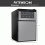 Pyle - PKTEWBC240 , Kitchen & Cooking , Fridges & Coolers , Electric Beverage Fridge - Wine Cellar & Can Beverage Cooler Refrigerator with Digital Touchscreen Controls