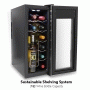 Pyle - PKTEWC12 , Kitchen & Cooking , Fridges & Coolers , Electric Wine Cooler - Wine Chilling Refrigerator Cellar (12-Bottle)