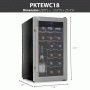 Pyle - PKTEWC18 , Kitchen & Cooking , Fridges & Coolers , Electric Wine Cooler - Wine Chilling Refrigerator Cellar (18-Bottle)