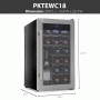Pyle - pktewc18 , Kitchen & Cooking , Fridges & Coolers , Electric Wine Cooler - Wine Chilling Refrigerator Cellar (18-Bottle)